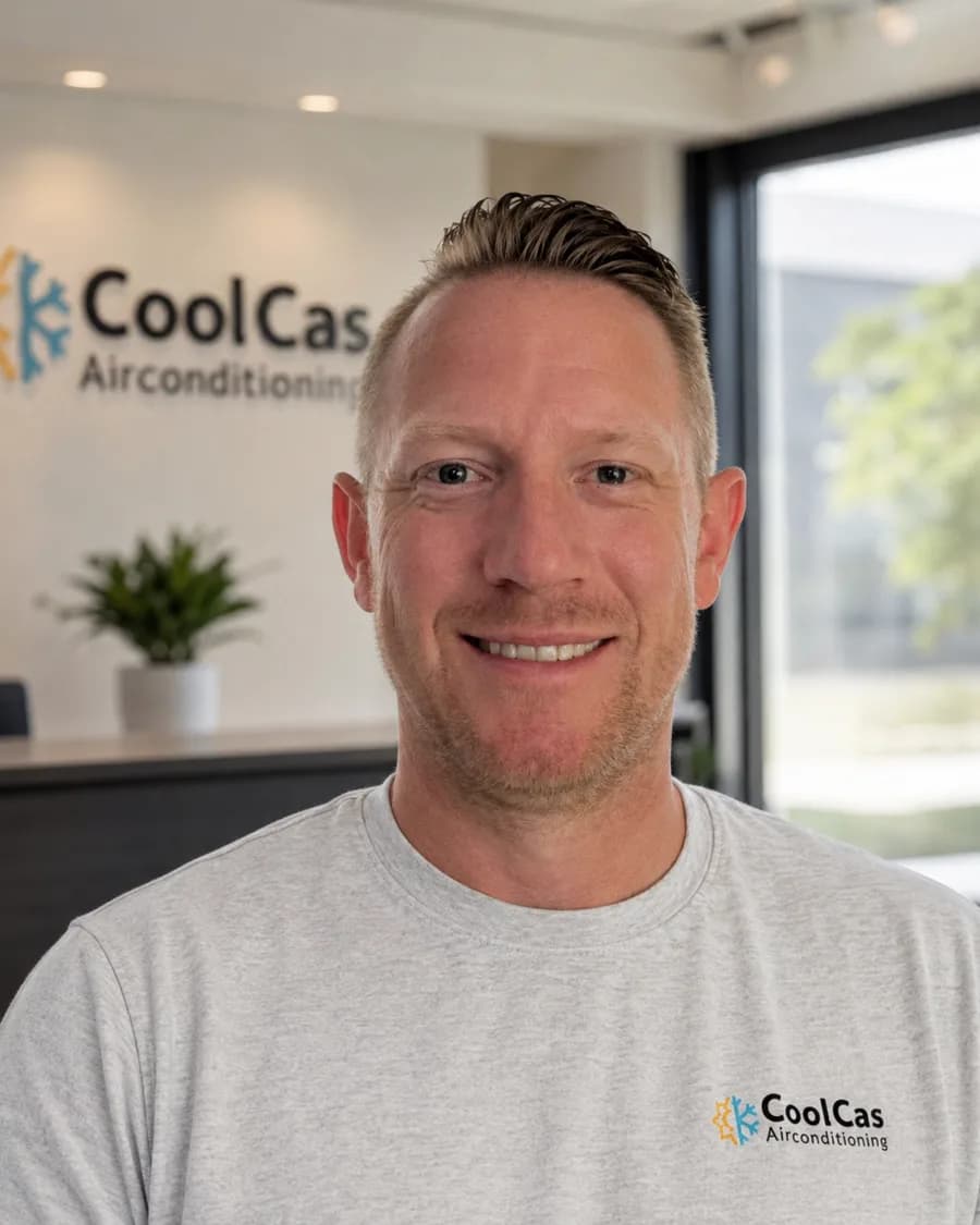 Ferry van CoolCas Airconditioning in CoolCas-shirt